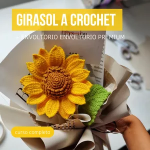 Imagen de portada para Curso online Crea un Girasol Perfecto en Crochet + Envoltorio Coreano