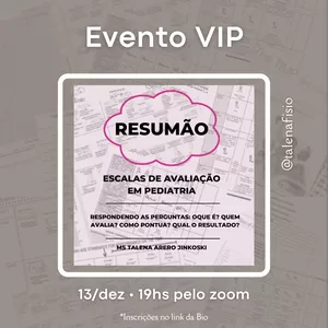 Imagem de capa para o Curso online EVENTO VIP: Resumão Escalas de Avaliação