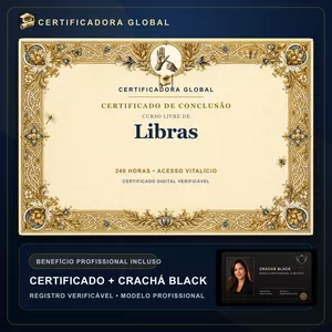 🔥 BOLSA 100% [APLICADA] - [MATRÍCULA] CURSO DE FORMAÇÃO EM LIBRAS - ACESSO VITALÍCIO - CRACHÁ BLACK + REGISTRO - CASHBACK R$ 25 - BÔNUS APOSTILA EXTRA - CG