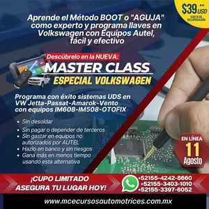 Imagen de portada para Curso online Aprende el Método BOOT o Modo "AGUJA" para Equipos Autel para Volkswagen