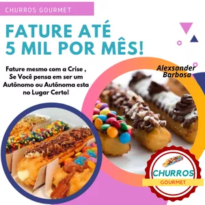 Curso Curso de Churros Gourmet E Receitas, Fature até 5 Mil Mês com Certificado