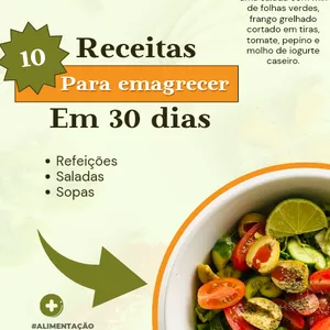 Imagem de capa para o Ebook 10 receitas para emagrecer em 30 dias