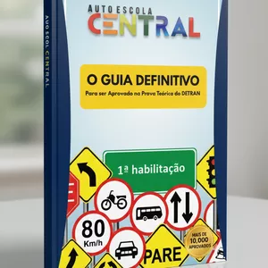 Capa do Guia Definitivo para Prova Teórica do DETRAN - Autoescola Central