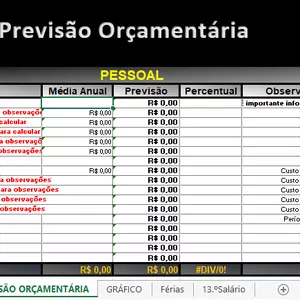Imagem de capa para o Curso online Planilha Excel Previsão Orçamentária