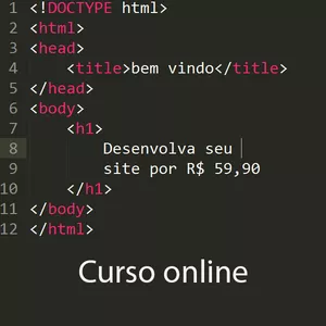 Imagem de capa para o Curso online Desenvolva seu site do zero em html e css