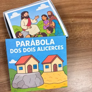 Imagem de capa para o Ebook A Parábola dos Dois Alicerces 🏚️ 🏠⛰️