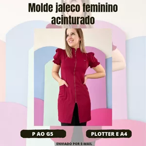 Imagem de capa para o Ebook Jaleco feminino acinturado 