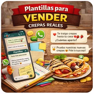 Imagen de portada para Ebook 📲 Plantillas para Vender – Crepas Reales