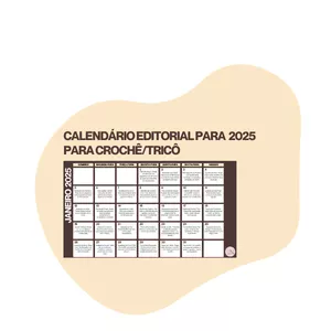 Imagem de capa para o Ebook Calendário 2025 para CROCHÊ/TRICÔ