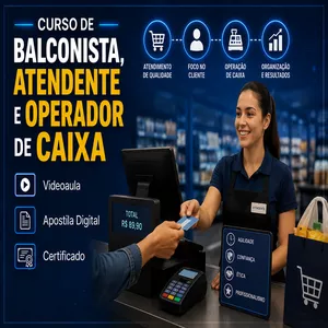 Imagem do curso Curso de Balconista, Atendente e Operador de Caixa