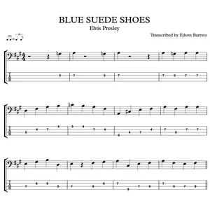 Main image of product BLUE SUEDE SHOES (Elvis Presley) Bass Score & Tab Lesson