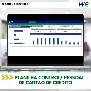Imagem de capa para o Ebook PLANILHA CONTROLE PESSOAL DE CARTÃO DE CRÉDITO