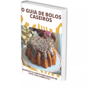Imagem de capa para o Ebook O Guia de Bolos Caseiros