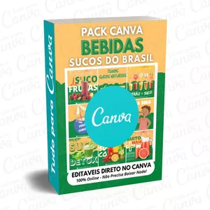 Imagem de capa para o Curso online Canva Pack Editável - Bebidas Sucos do Brasil + 5 Kits Bônus