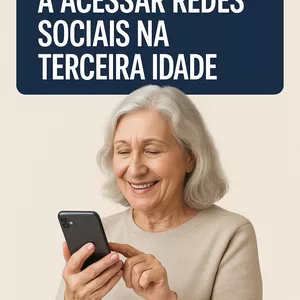 Imagem de capa para o Ebook COMO APRENDER A ACESSAR  REDES SOCIAIS NA TERCEIRA IDADE
