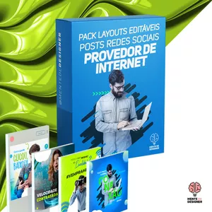 Imagem de capa para o Curso online PACK - ARTES DE POSTS REDES SOCIAIS - PROVEDOR DE INTERNET (JPEG e PSD)