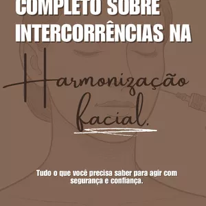Imagem de capa para o Ebook GUIA COMPLETO sobre INTERCORRÊNCIAS em HARMONIZAÇÃO FACIAL