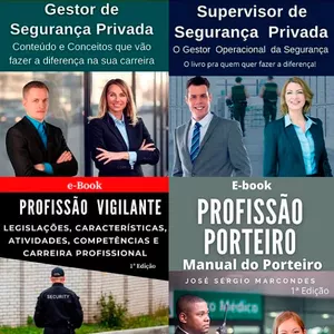 Imagem de capa para o Ebook Combo 4 E-books Relacionados aos Profissionais da Segurança Privada