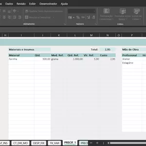 Imagem de capa para o Ebook Planilha de Custos de Serviços Prestados