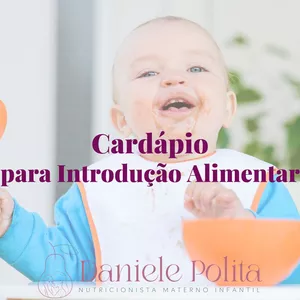 Imagem de capa para o Ebook Cardápio para Introdução Alimentar