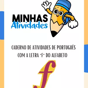 Imagem de capa para o Ebook Caderno de Atividades de Português com a Letra "F" do Alfabeto