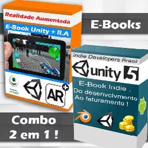Imagem de capa para o Ebook Combo : 2 E-Books Unity + Android + Introdução a Realidade Aumentada 