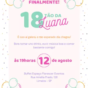 Imagem de capa para o Curso online Convite de Aniversário Editável Modelo Luana