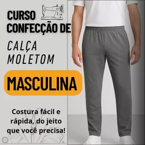 Imagem de capa para o Curso online Calça Masculina em Moletom - Curso Completo