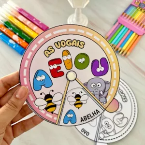 Imagem de capa para o Ebook Roleta das Vogais 