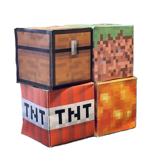 Minecraft Paper Blocks Cubes Box