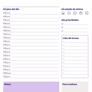 Imagen de portada para Ebook Plantilla Planificador Diario 