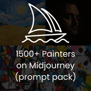 Cover image for Ebook 1500+ Painters on Midjourney