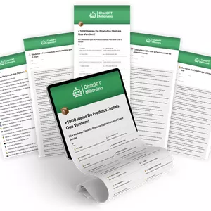 Imagem de capa para o Ebook +1000 Ideias de Produtos Digitais que Vendem!