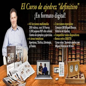 Imagen de portada para Curso online El curso de ajedrez "definitivo" en formato digital | Miguel Illescas