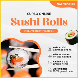 Imagen de portada para Curso online Curso Sushi Rolls Online.
