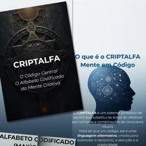 Imagem de capa para o Ebook CRIPTALFA - O Alfabeto Codificado da Mente Criativa.