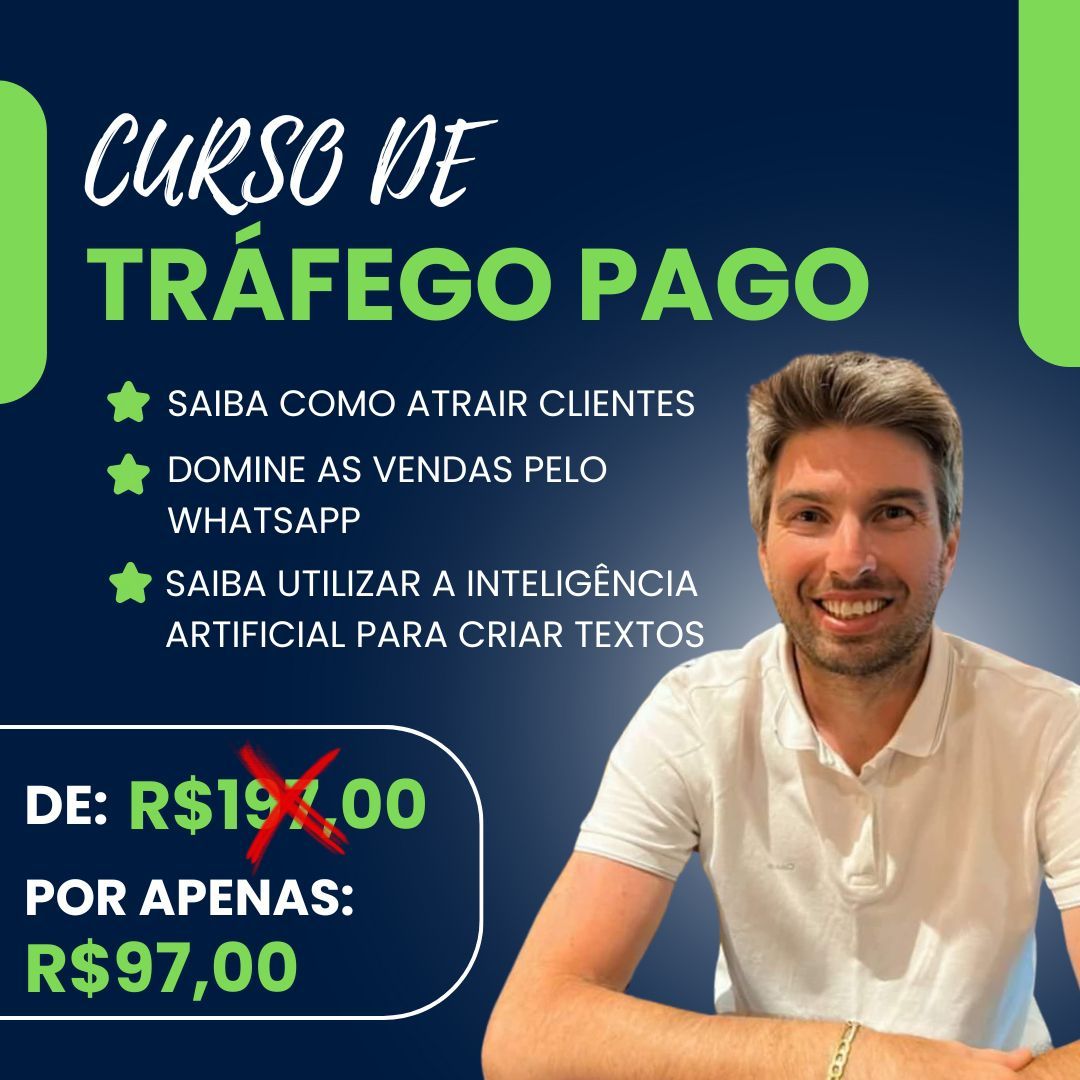 Imagem do curso Curso de Tráfego Pago para whats app