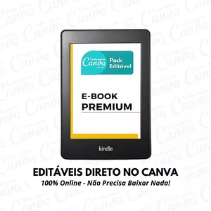 Imagem principal do produto Canva Pack Editável - Ebook Modelo Premium com 100 páginas + 5 Kits Bônus