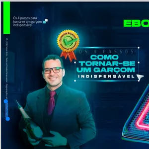 Imagem de capa para o Ebook Os 4 Passos para se tornar um Garçom Indispensavel