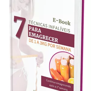 Imagem de capa para o Ebook Ebook - 7 técnicas infalíveis para emagrecer de 1 a 3kg por semana