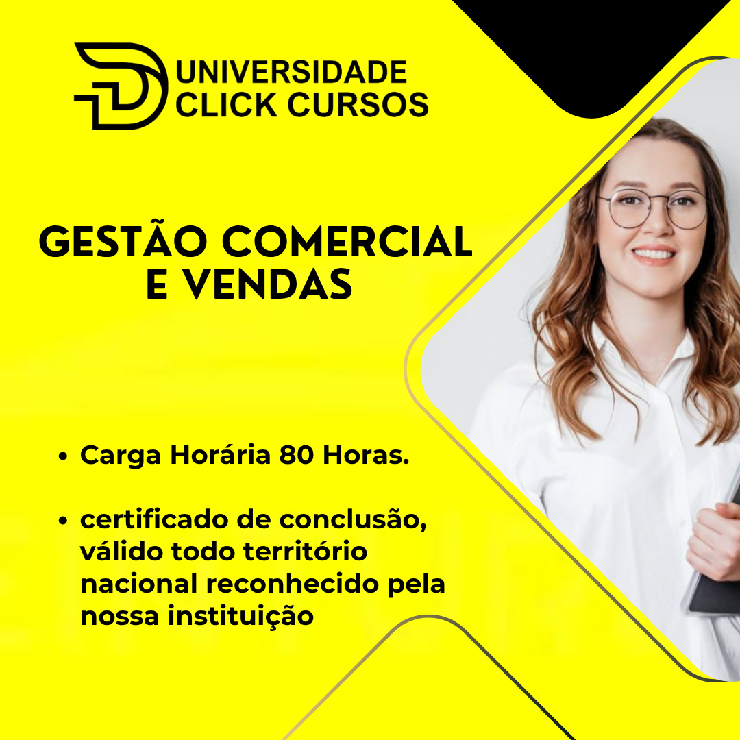 Imagem do curso Curso Gestão comercial e vendas - compre seu certificado 