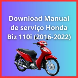 Imagem de capa para o Ebook Manual de serviço Honda Biz 110i (2016-2022)
