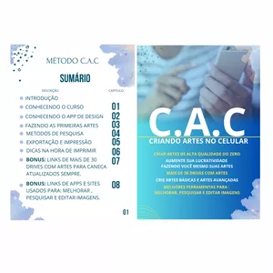 Imagem de capa para o Ebook Metodo CAC criar artes profissionais pelo celular modulo 1