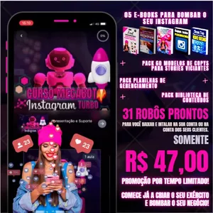 Imagem de capa para o Curso online Curso Megabot Instagram Turbo