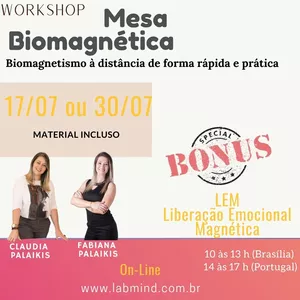 Imagem de capa para o Evento online Workshop Mesa Biomagnética Labmind® - 17/07 e 30/07