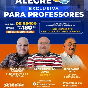 Imagem de capa para o Curso online CURSO  LAGOA ALEGRE/PI (TURMA PARA PROFESSORES)