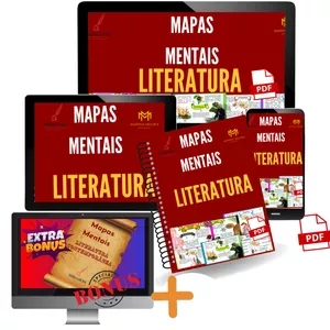 Imagem de capa para o Ebook Mapas Mentais de Literatura