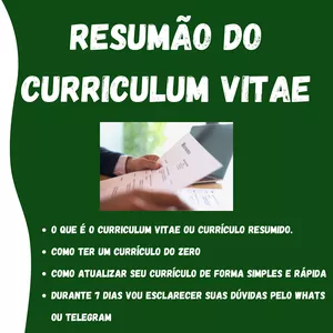 Imagem de capa para o Curso online RESUMÃO DO CURRICULUM VITAE OU CURRÍCULO RESUMIDO 