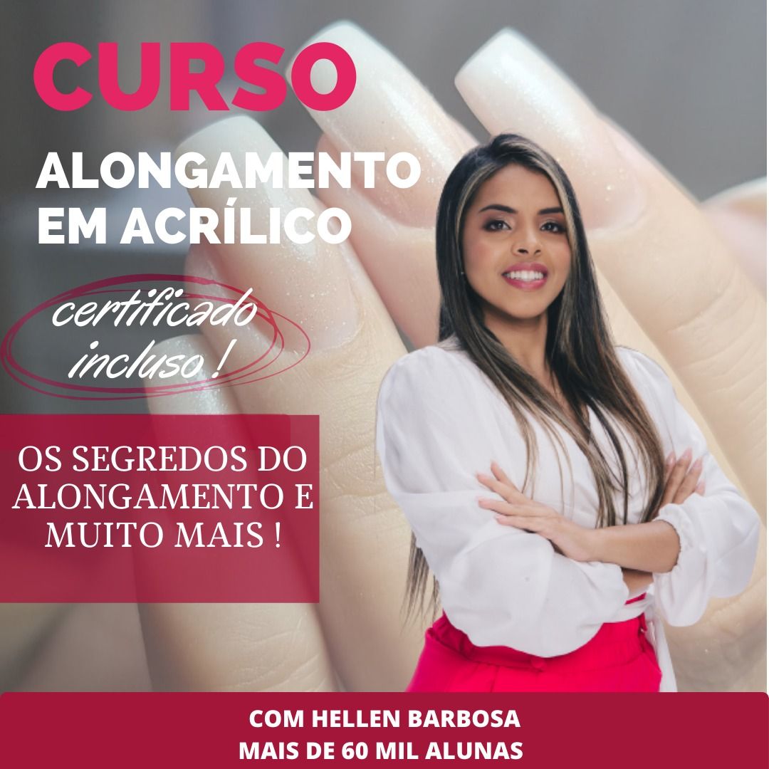 Imagem do curso CURSO COMPLETO *ACRÍLICO SEM SEGREDOS *, Baby boomer, Encapsulada + BÔNUS 