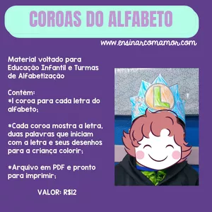 Imagem de capa para o Curso online COROAS DO ALFABETO